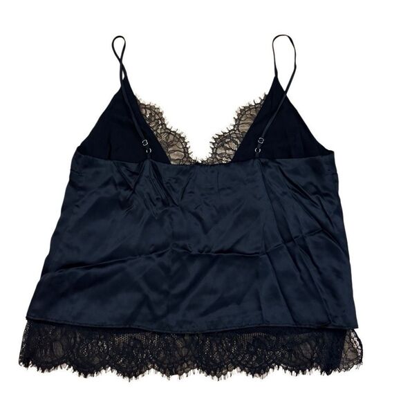 CAMI NYC Women's Black Lace Trim 100% Silk Camisole Size Small - Picture 6 of 6